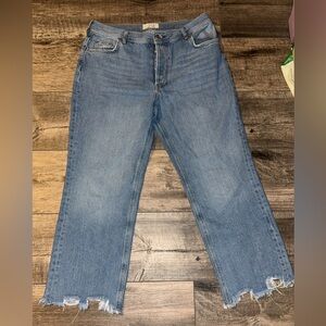 We The Free Light Blue Distressed Ankle Jeans